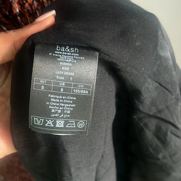 ba&sh Wanda Metallic Herringbone Print Maxi Dress - Picture 8 of 16